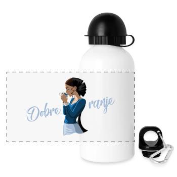 DOBRE RANJE - Panoramic Thermal Bottle with Lid 500 ml - white - Front