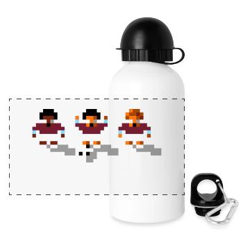 Soccer Claret and Blue alternative - Panoramic Thermal Bottle with Lid 500 ml - white - Front