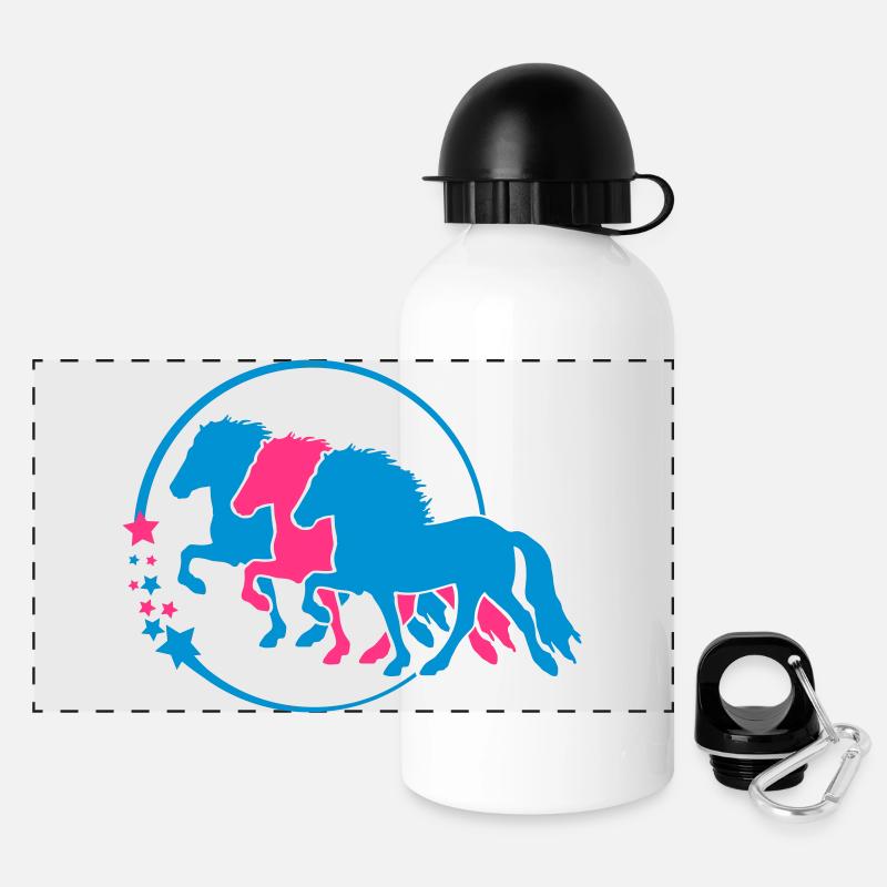 Sternentoelter - Panorama Trinkflasche mit Deckel 500 ml - Weiß