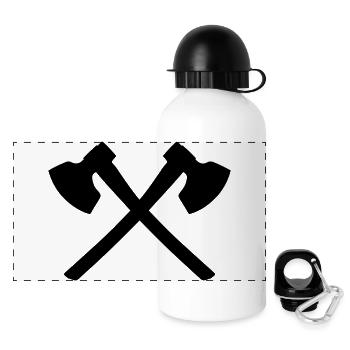 Axt - Panorama Trinkflasche mit Deckel 500 ml - Weiß - Vorne