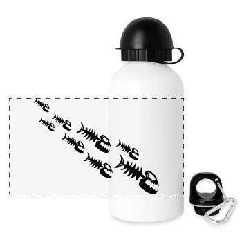 Fish Bone Monsters - Panoramic Thermal Bottle with Lid 500 ml - white - Front