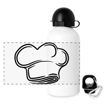 Conception de tatouage pour le chapeau du Chef exé - Gourde panoramique avec couvercle 500 ml - blanc - Devant
