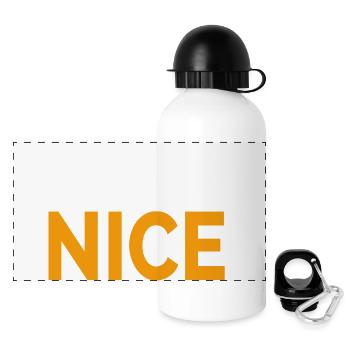 LXIX en latin - Gourde panoramique avec couvercle 500 ml - blanc - Devant