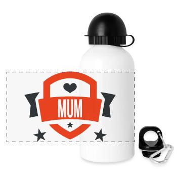 Maman d'Amour - Mother's Day - Panoramic Thermal Bottle with Lid 500 ml - white - Front
