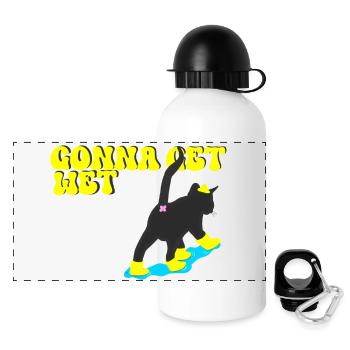Let's get wet - Panoramic Thermal Bottle with Lid 500 ml - white - Front