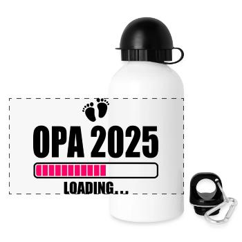 Opa 2025 loading - Panorama Trinkflasche mit Deckel 500 ml - Weiß - Vorne