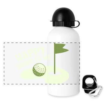 Happy Birdie To Me Golfeur Golf - Gourde panoramique avec couvercle 500 ml - blanc - Devant