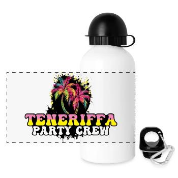 Tenerife Party Crew Vacances - Gourde panoramique avec couvercle 500 ml - blanc - Devant