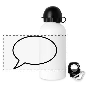 Speech Bubble Design - Panoramic Thermal Bottle with Lid 500 ml - white - Front