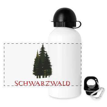 Assemblage de la forêt Nature Design Forêt-Noire - Gourde panoramique avec couvercle 500 ml - blanc - Devant