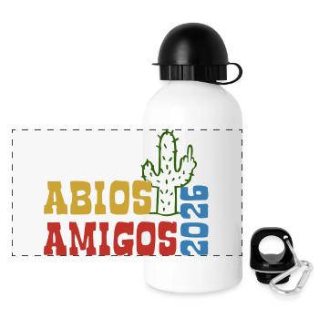 Abios Amigos 2026 - Abitur - Don du Cactus - Gourde panoramique avec couvercle 500 ml - blanc - Devant