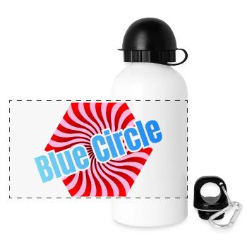 Süßes sechseckiges Bonbon - Panorama Trinkflasche mit Deckel 500 ml - Weiß - Vorne