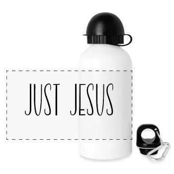 just jesus - Panorama Trinkflasche mit Deckel 500 ml - Weiß - Vorne