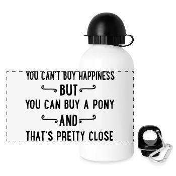 Pony - Panorama Trinkflasche mit Deckel 500 ml - Weiß - Vorne