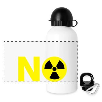 Atomkraft Nein Danke NO - Panorama Trinkflasche mit Deckel 500 ml - Weiß - Vorne