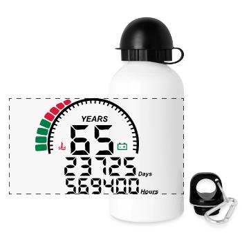 years 65 years anniversary meter - Panoramic Thermal Bottle with Lid 500 ml - white - Front
