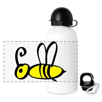 bee / honeybee 2c - Gourde panoramique avec couvercle 500 ml - blanc - Devant