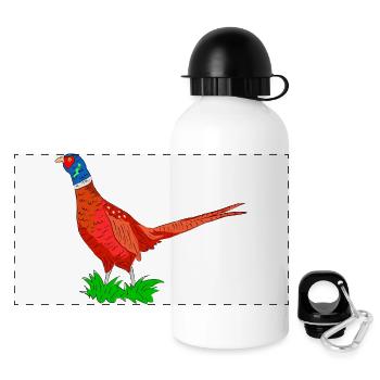 Colored Pheasant Adventure Graphic - Panoramic Thermal Bottle with Lid 500 ml - white - Front