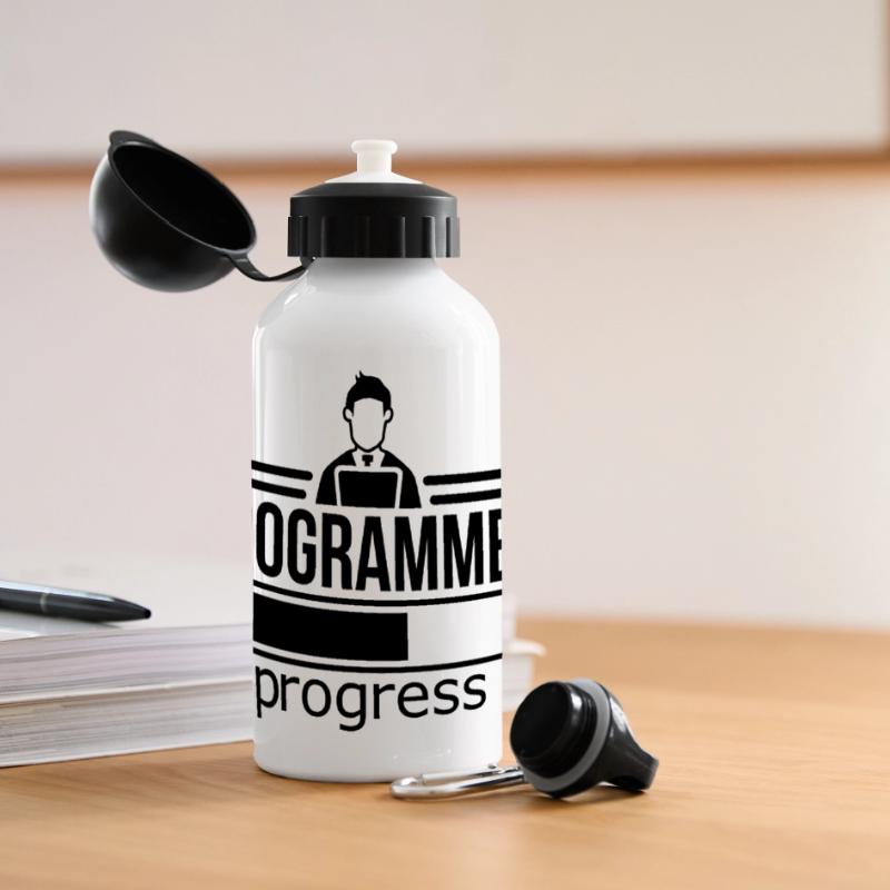Programmierer Panorama Trinkflasche mit Deckel 500 ml