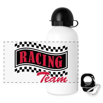 racing_team_002 - Panorama Trinkflasche mit Deckel 500 ml - Weiß - Vorne