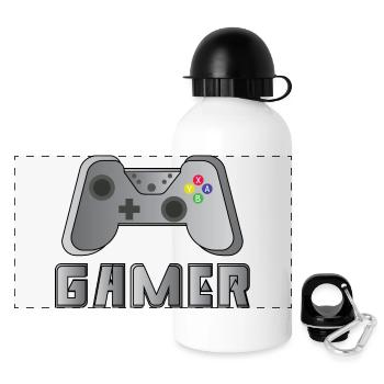 Gamer - Panoramic Thermal Bottle with Lid 500 ml - white - Front