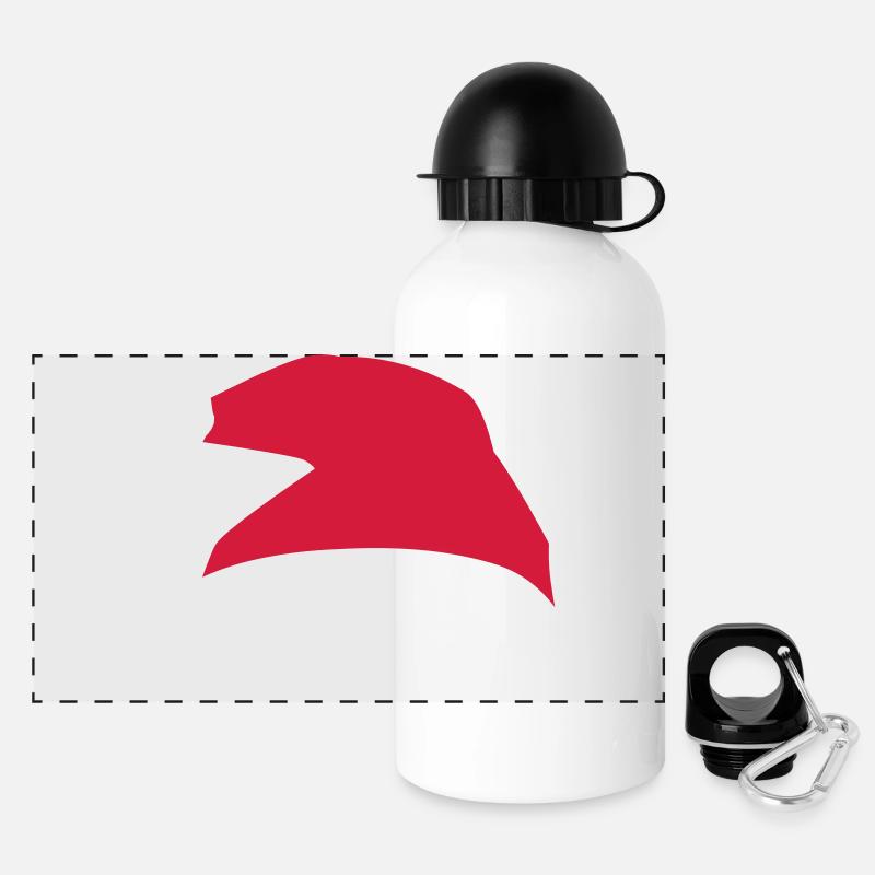 Weihnachtsmann Mütze - Panorama Trinkflasche mit Deckel 500 ml - Weiß