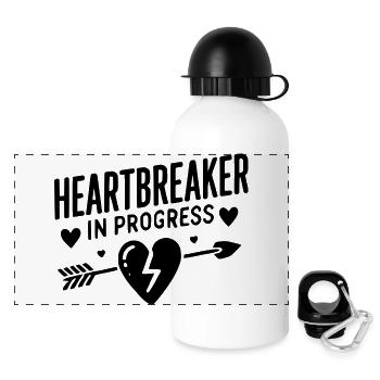 Heartbreaker in Progress - Panoramic Thermal Bottle with Lid 500 ml - white - Front