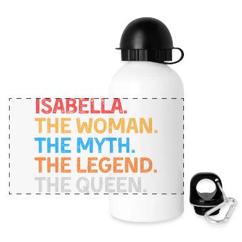 Isabella The Woman The Myth The Legend The Queen - Panoramic Thermal Bottle with Lid 500 ml - white - Front