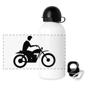 motorcycle,moped,vehicle,mode of transport - Panoramic Thermal Bottle with Lid 500 ml - white - Front