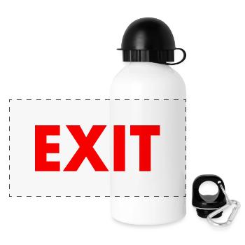 Exit - Panorama Trinkflasche mit Deckel 500 ml - Weiß - Vorne