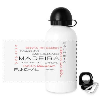 Madeira - Panorama Trinkflasche mit Deckel 500 ml - Weiß - Vorne