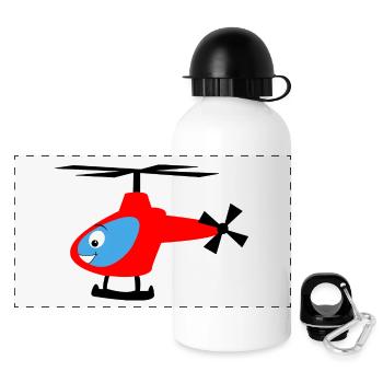 Helicopter for children - Helicopter - Panoramic Thermal Bottle with Lid 500 ml - white - Front