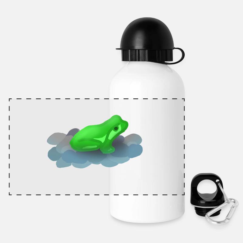 Grenouille - Gourde panoramique avec couvercle 500 ml - blanc
