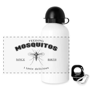 Nourrir les moustiques - Gourde panoramique avec couvercle 500 ml - blanc - Devant