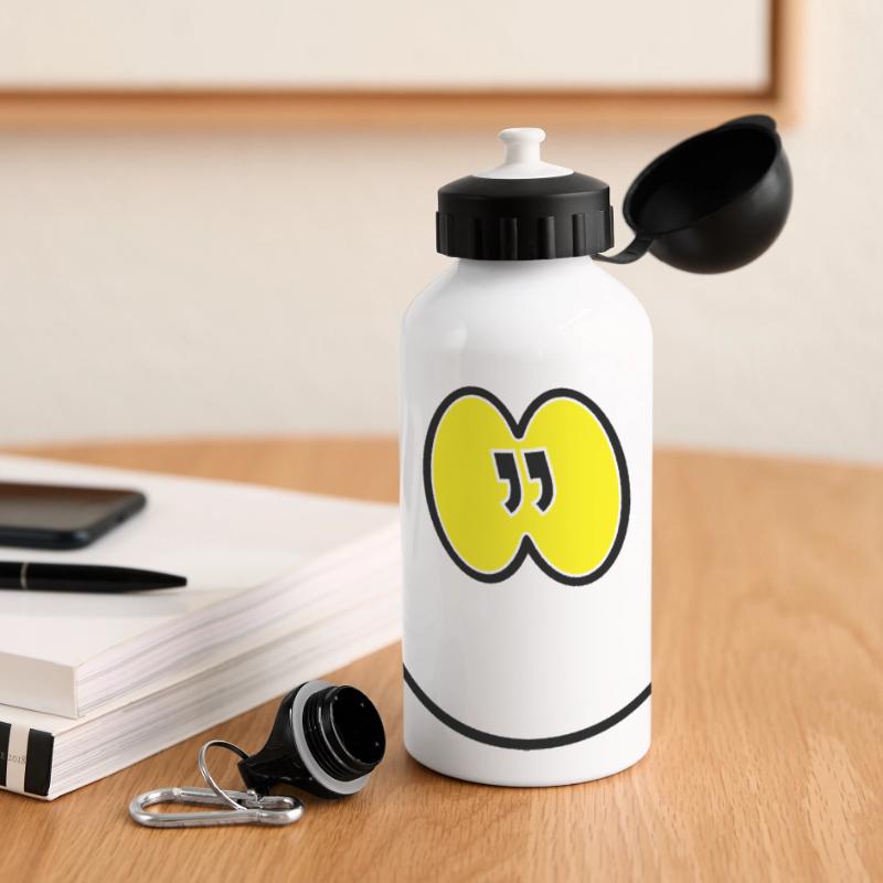 Bitte Lächeln / smile, please (2c) Panorama Trinkflasche mit Deckel 500 ml