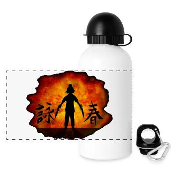 explosion - Panorama Trinkflasche mit Deckel 500 ml - Weiß - Vorne