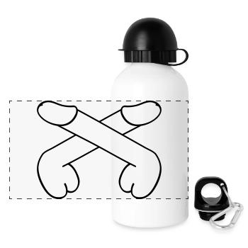 dicks comic xxx - Panorama Trinkflasche mit Deckel 500 ml - Weiß - Vorne