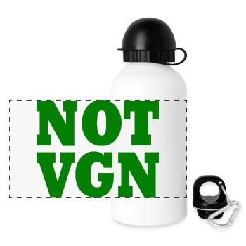 Not vegan - Panorama Trinkflasche mit Deckel 500 ml - Weiß - Vorne