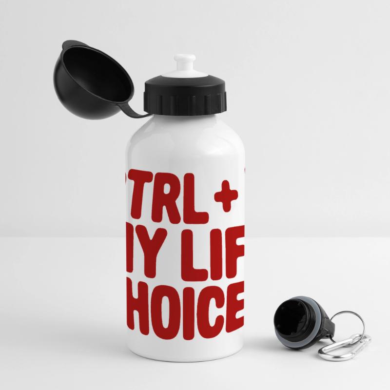 Ctrl+Z My Life Choices - Funny Programmer / Coder Panoramic Thermal Bottle with Lid 500 ml