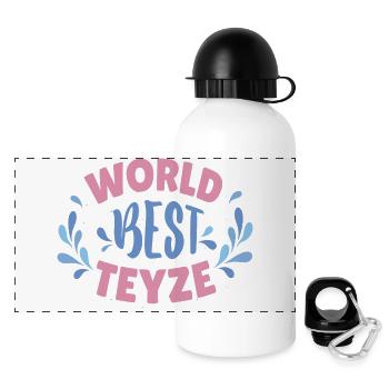 La meilleure teyze (tante) du monde - Türk Teyze - Gourde panoramique avec couvercle 500 ml - blanc - Devant