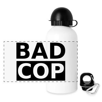 Bad Cop, Böser Cop - Panorama Trinkflasche mit Deckel 500 ml - Weiß - Vorne