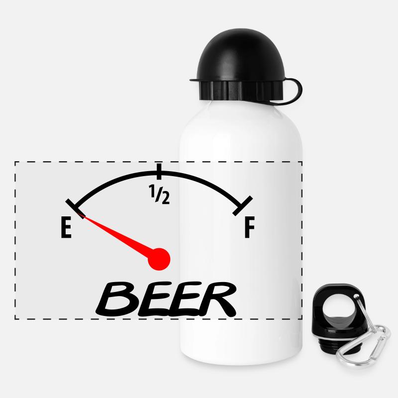 beer - Panorama Trinkflasche mit Deckel 500 ml - Weiß