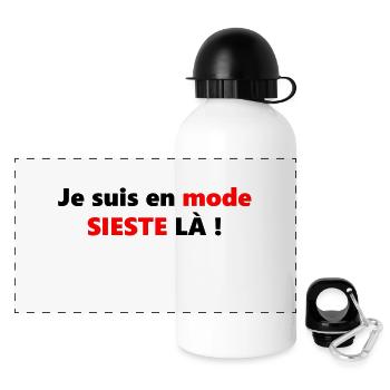 En mode sieste - Gourde panoramique avec couvercle 500 ml - blanc - Devant