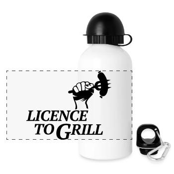 licence to grill BBQ grillen Würstchen Barbecue - Gourde panoramique avec couvercle 500 ml - blanc - Devant