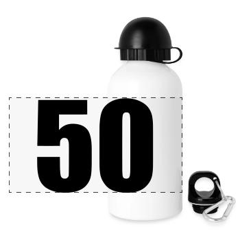 50 - Panoramic Thermal Bottle with Lid 500 ml - white - Front