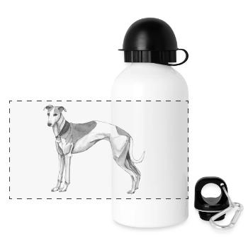 Whippet - Panorama Trinkflasche mit Deckel 500 ml - Weiß - Vorne
