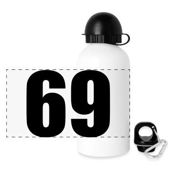 69 - Panorama Trinkflasche mit Deckel 500 ml - Weiß - Vorne