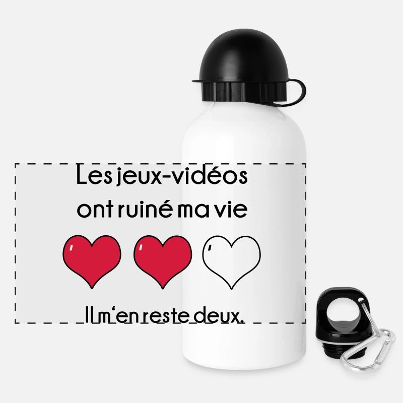 Die Spielevideos mein Leben ruiniert - Panorama Trinkflasche mit Deckel 500 ml - Weiß