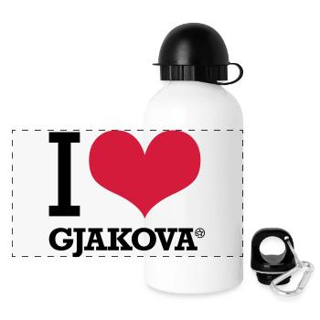 I LOVE GJAKOVA - Gourde panoramique avec couvercle 500 ml - blanc - Devant