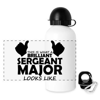 brilliant sergeant major - Panoramic Thermal Bottle with Lid 500 ml - white - Front